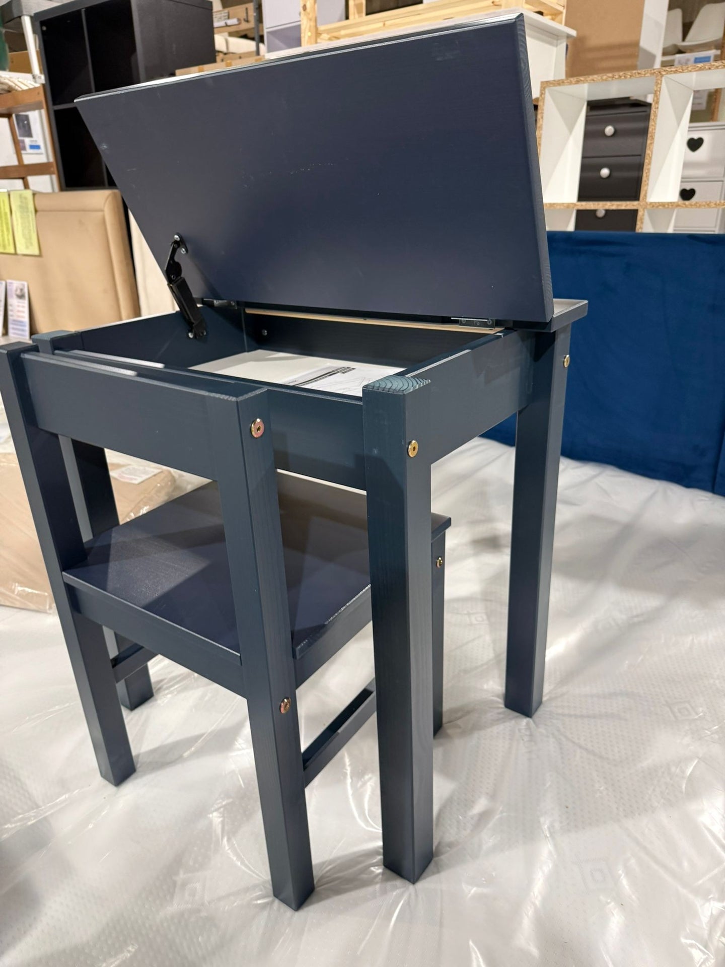 Assembled Kids Scandinavia Desk & Chair - Ink Blue